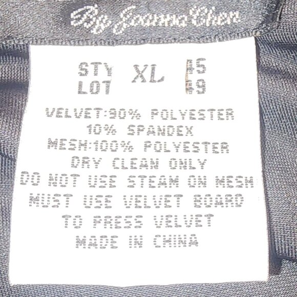 Xscape Size Black Velvet & Mesh Maxi Skirt Whimsigoth Witchy Dark Fairy - Picture 4 of 4